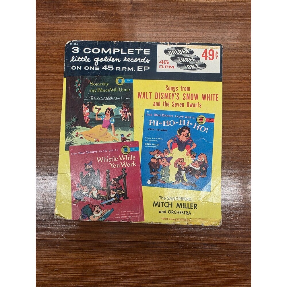 Little Golden Records Snow White Sandpipers & Mitch Miller